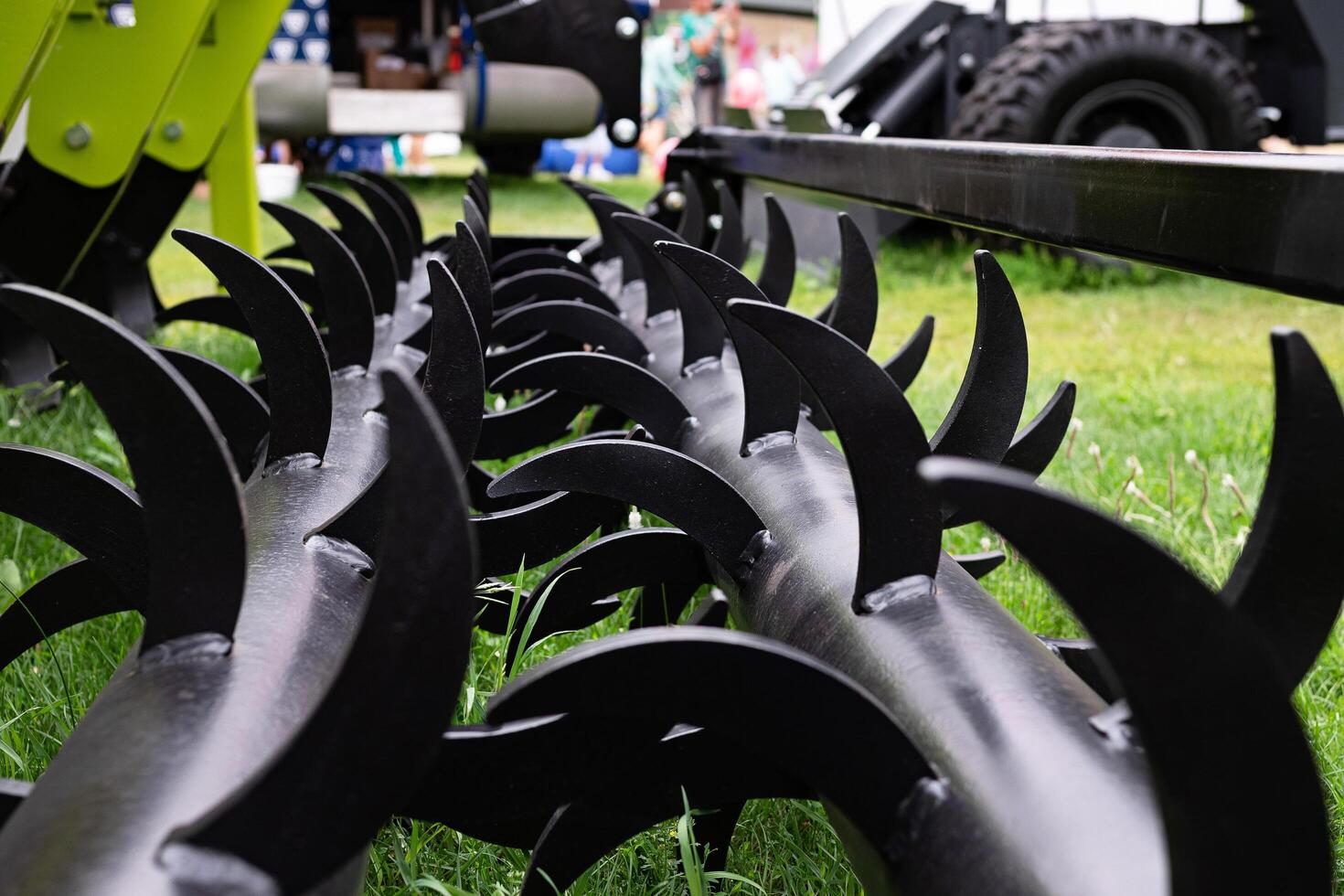 Exhibition of new tractors, combines, agricultural machinery and equipment. photo