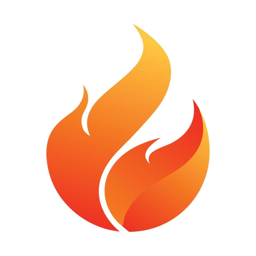 Vibrant Flame Icon Fiery Energy Symbol vector