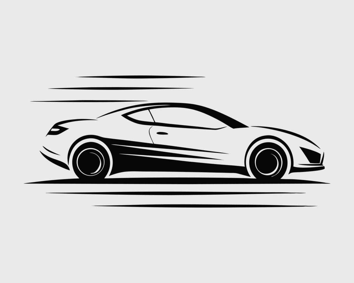 Speeding Car Icon Dynamic and Sleek Vehicle Illustration vector