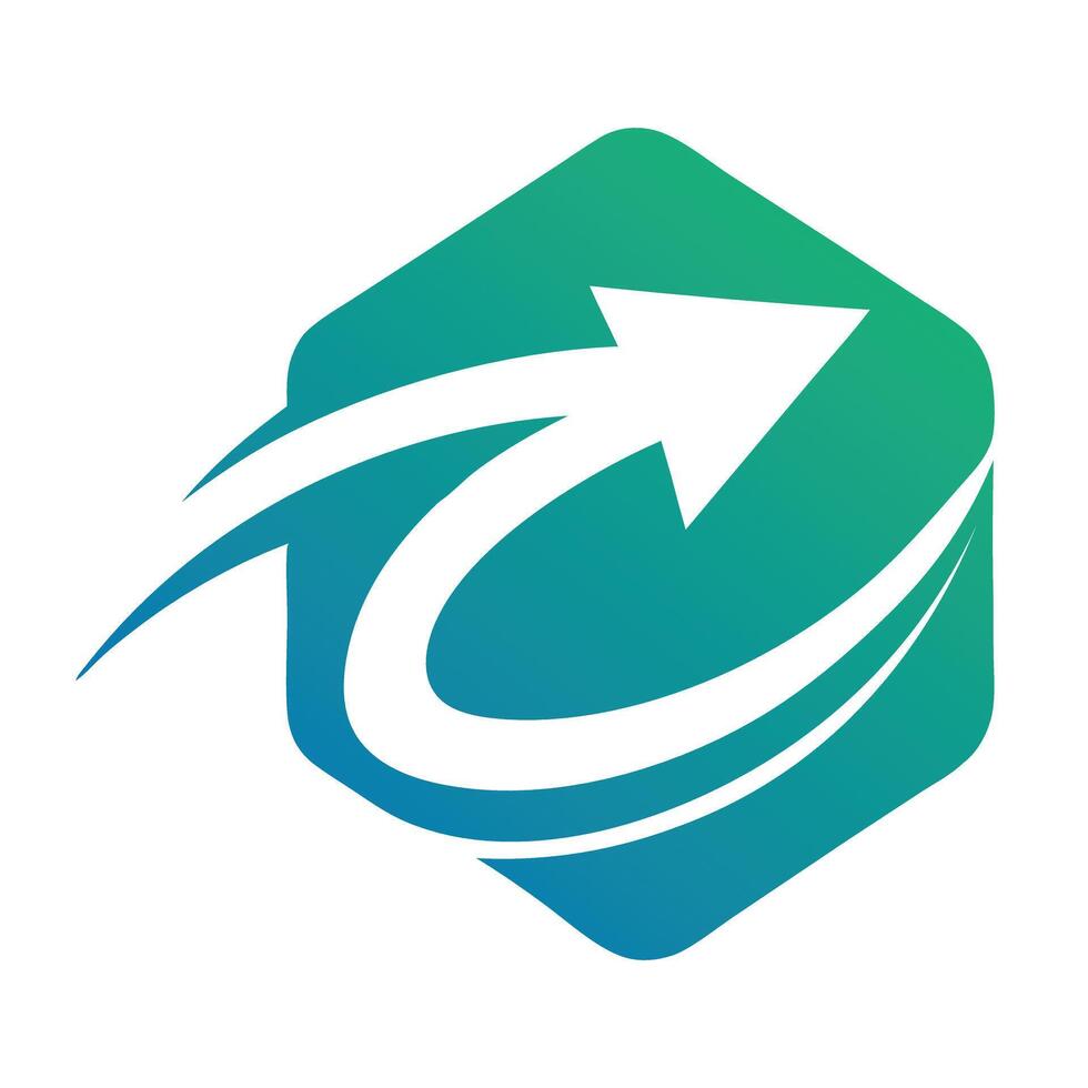 Modern Logistics Arrow Logo Fast Delivery and Shipping Company Icon Design vector