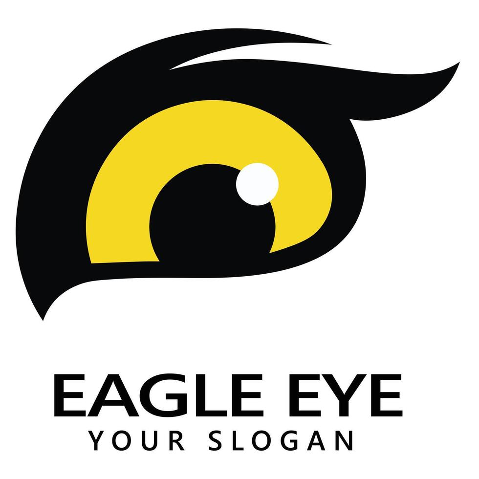 Eagle Predator Eye Logo Design for Falcon, Bird, or Wildlife Business Branding vector