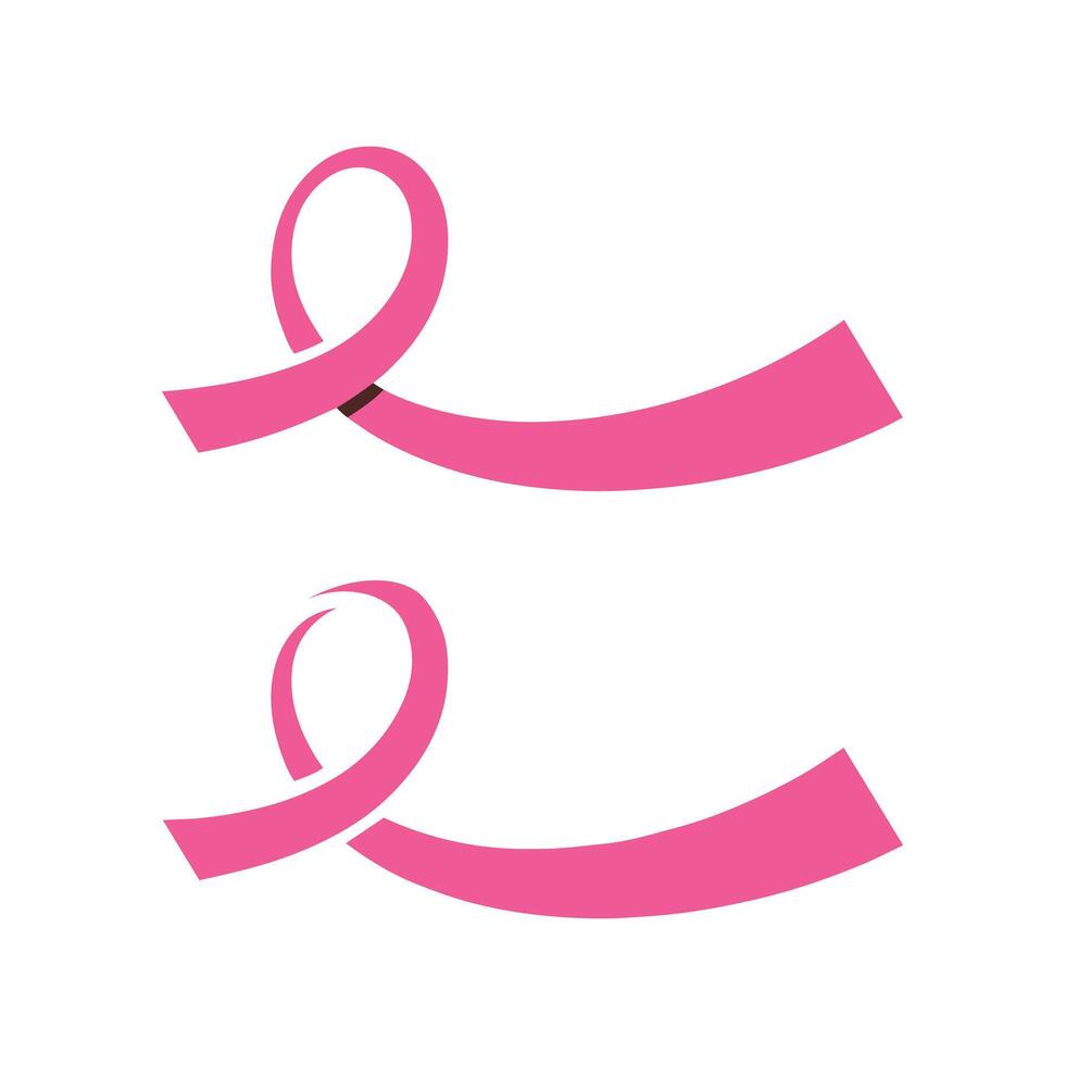 Pink Ribbon Icons for Breast Cancer Awareness vector