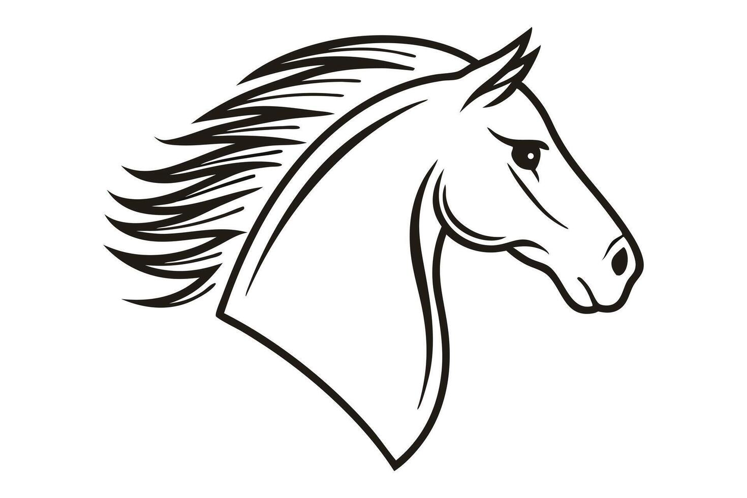 Modern Abstract Horse Logo Elegant Minimal Design for Equine, Racing, and Luxury Branding vector