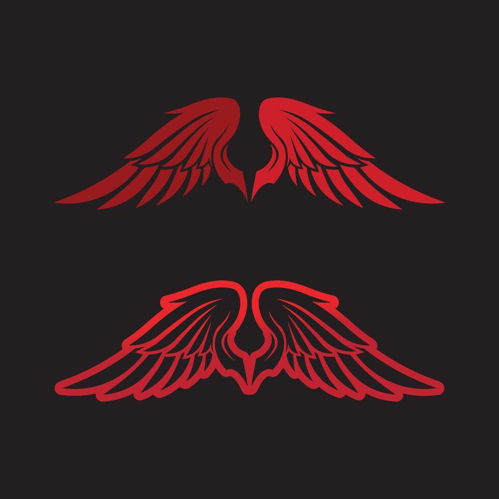 Artistic Wing Icon for Fashion Label vector