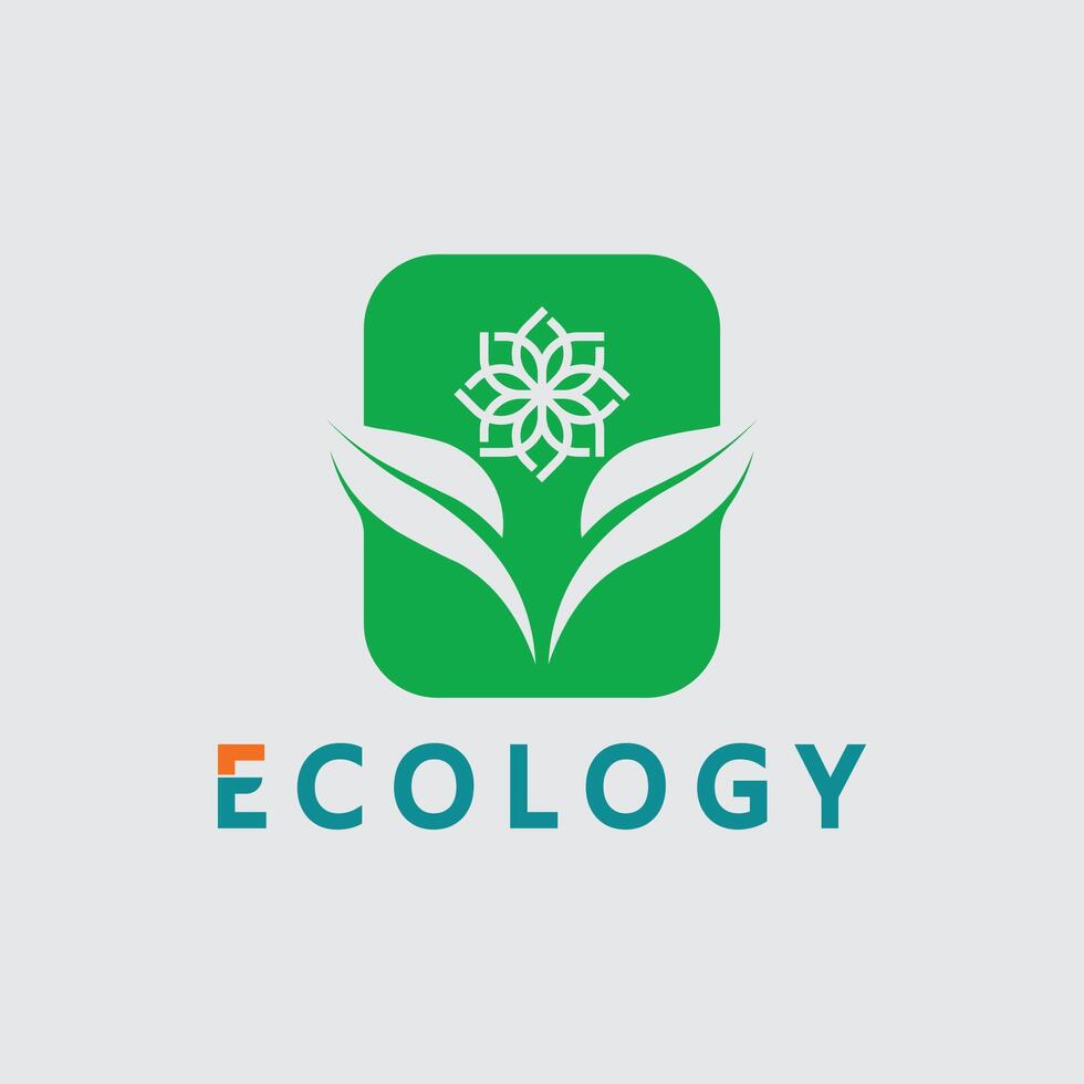 leaf logo design for nature symbol template editable leaf logo ecology vector