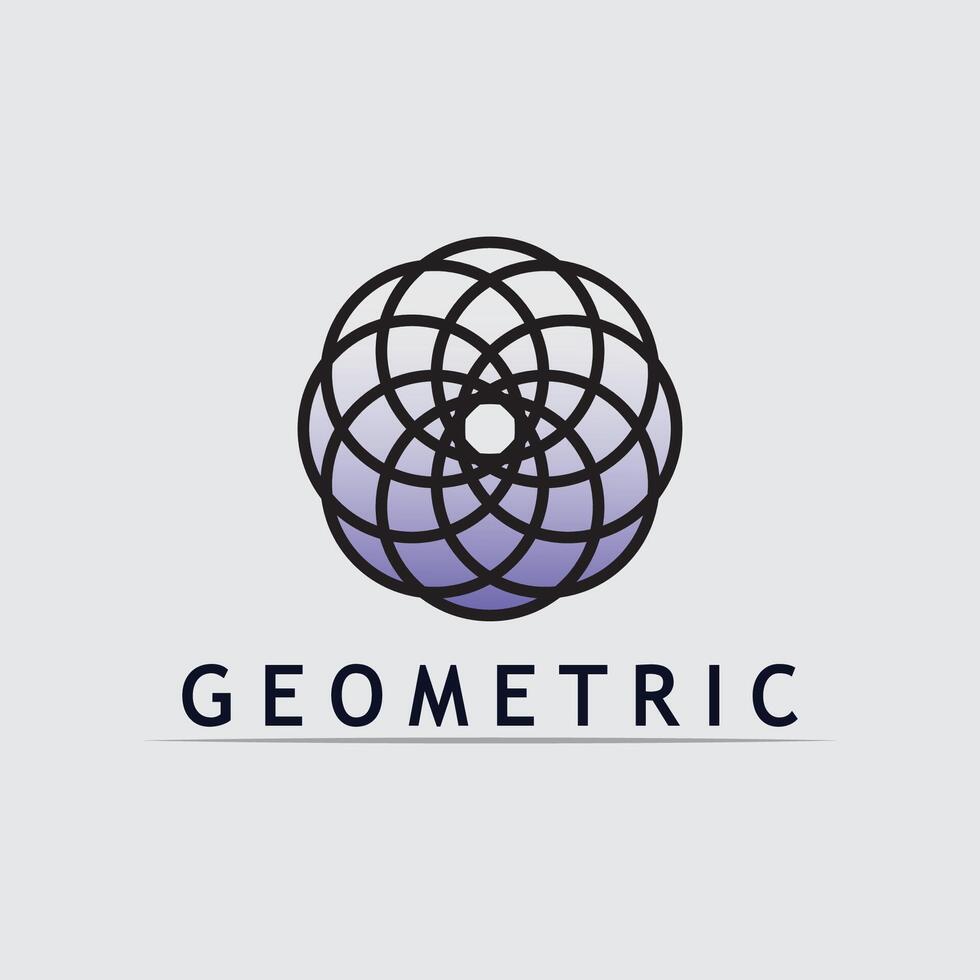 Geometric logo stock icon illustration and Circular Maze Geometric Logo business logo vector