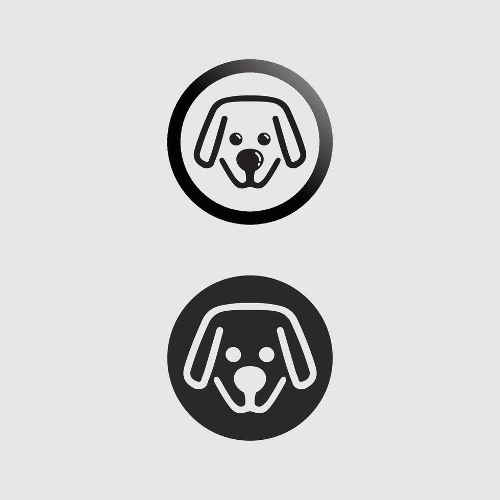 Minimalist Dog Head Icon for Pet Care Branding vector