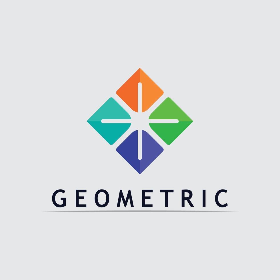 Abstract Geometric Logo Design Collection vector