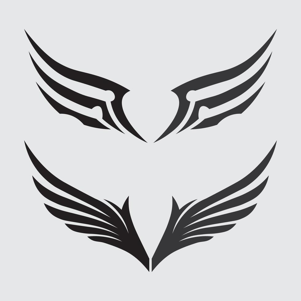 Strong Mechanical Wing Logo for Engineering, Aerospace, and Industrial Business Design vector