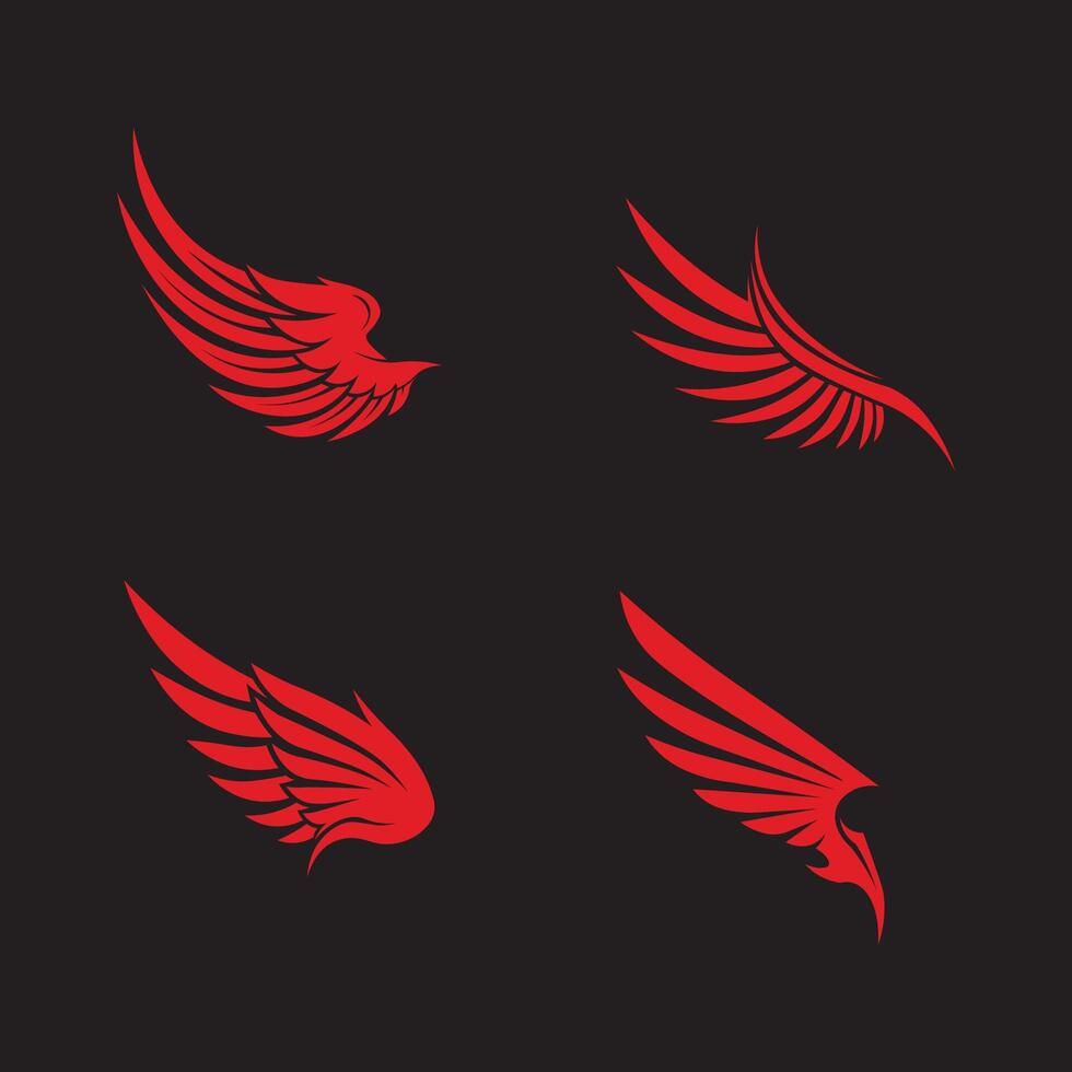 the wing logo set is ideal for corporate or personal branding vector