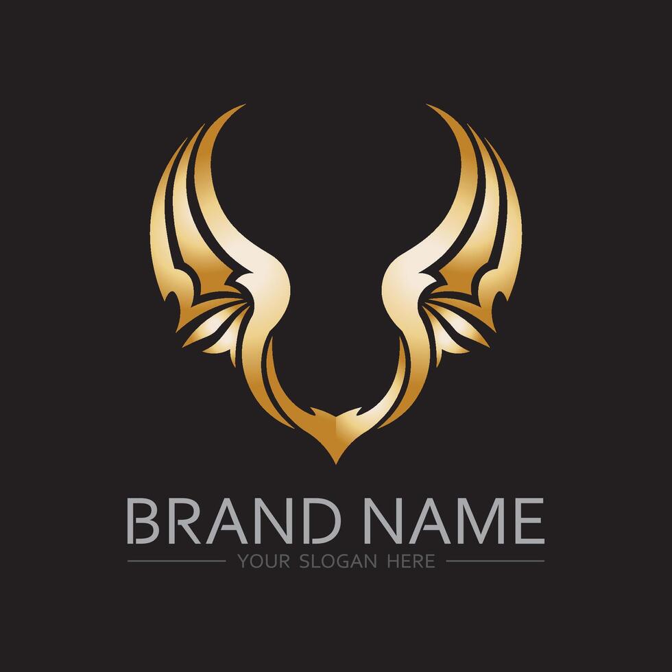 Wings Silhouette for Modern Branding vector