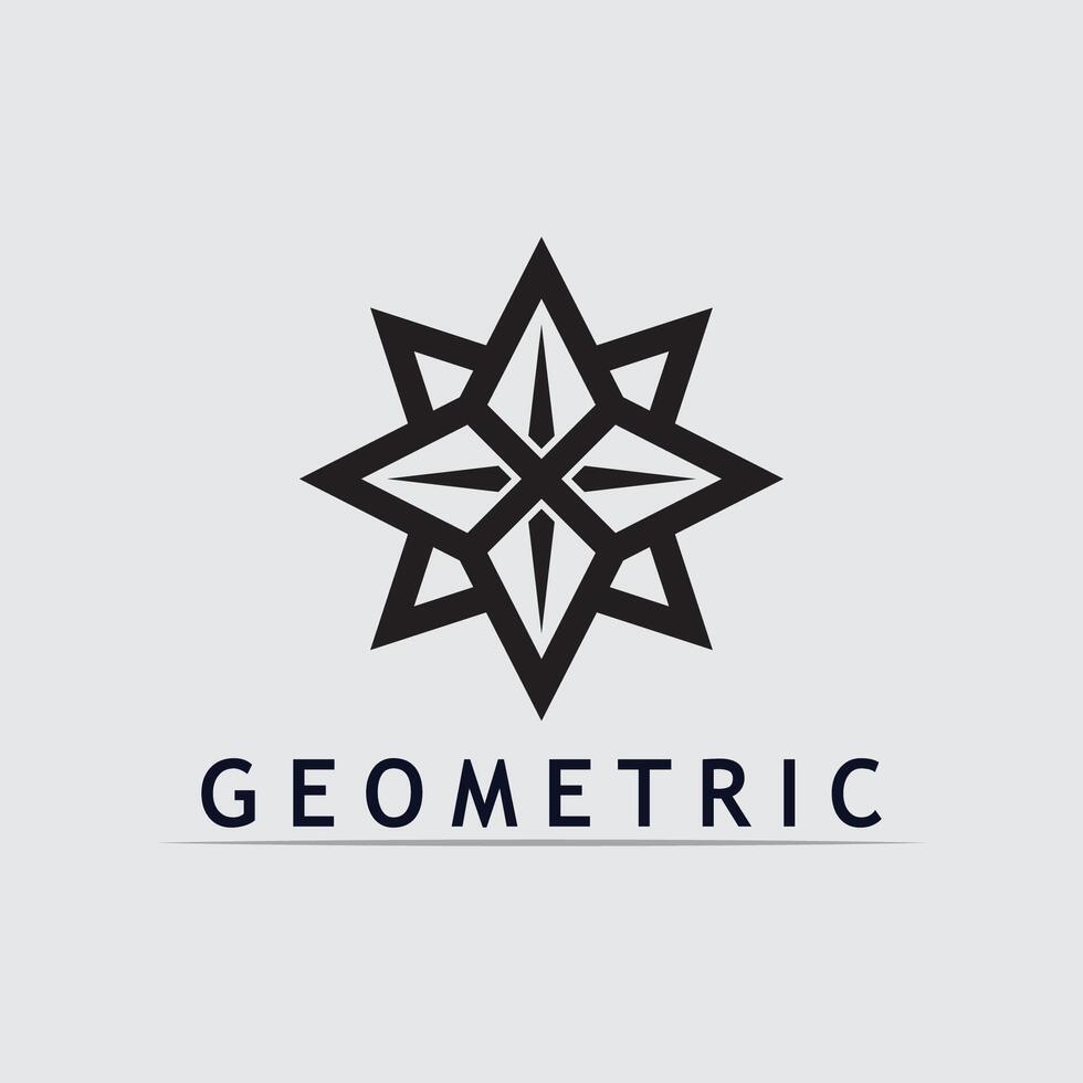Geometric logo stock icon Abstract Triangle Geometric Logo Design vector