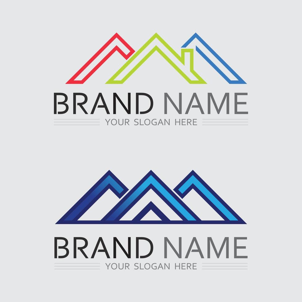 Isometric House Logo and home logo design vector