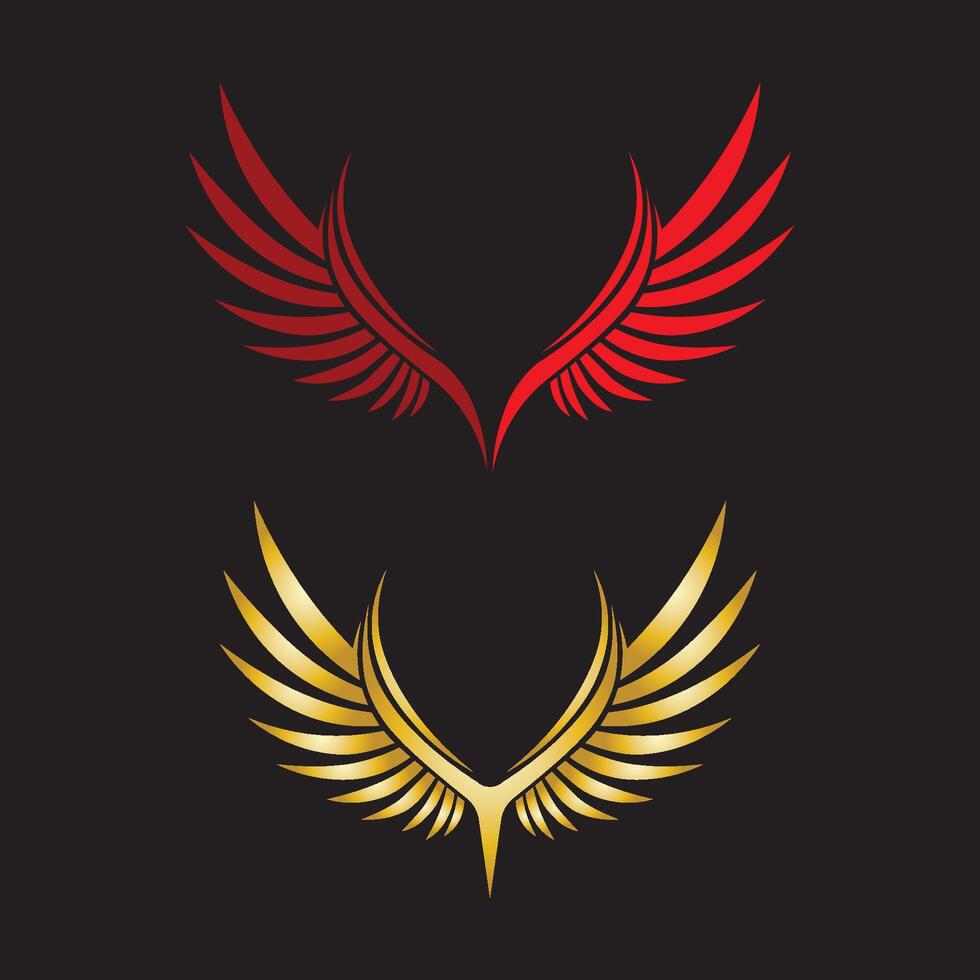 Stylish Wing Emblem for Branding vector
