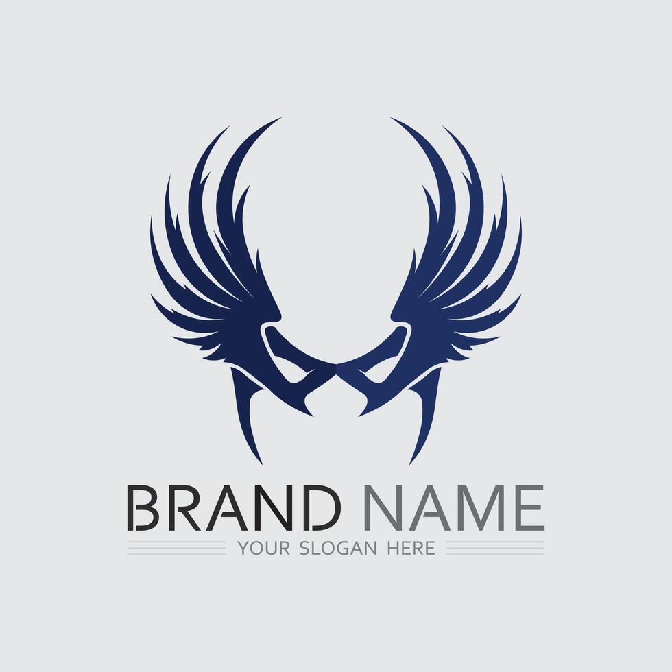 Wing and Infinity Symbol Logo for Wellness, Coaching, or Eternal Concept Branding vector