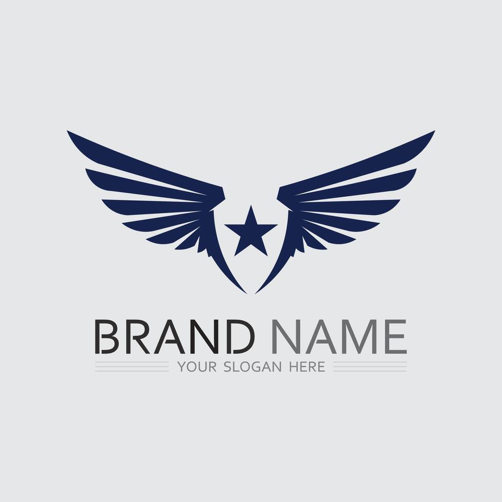 Wings Logo for Royal Brand, Luxury Products, or Premium Services vector