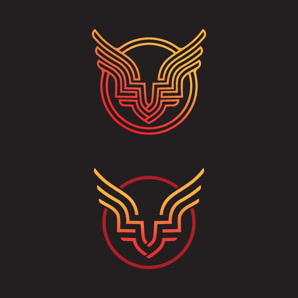 Sleek Wings for Corporate or Aviation Logos vector