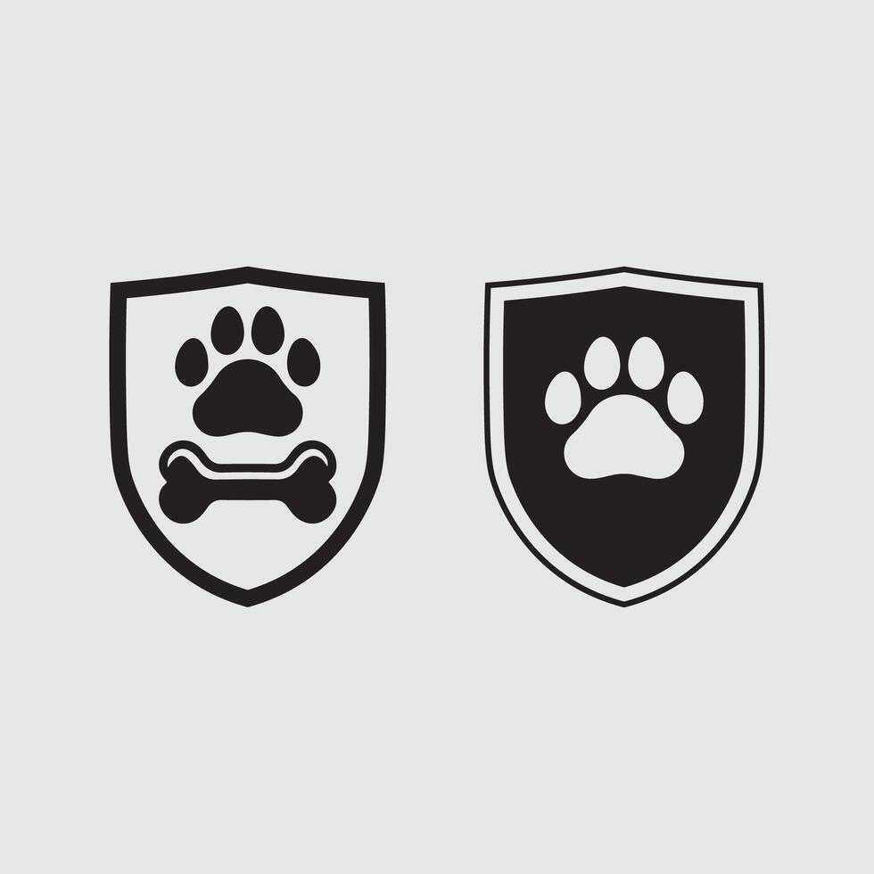Silhouette Dog Logo with Bone for Pet Food Brands vector