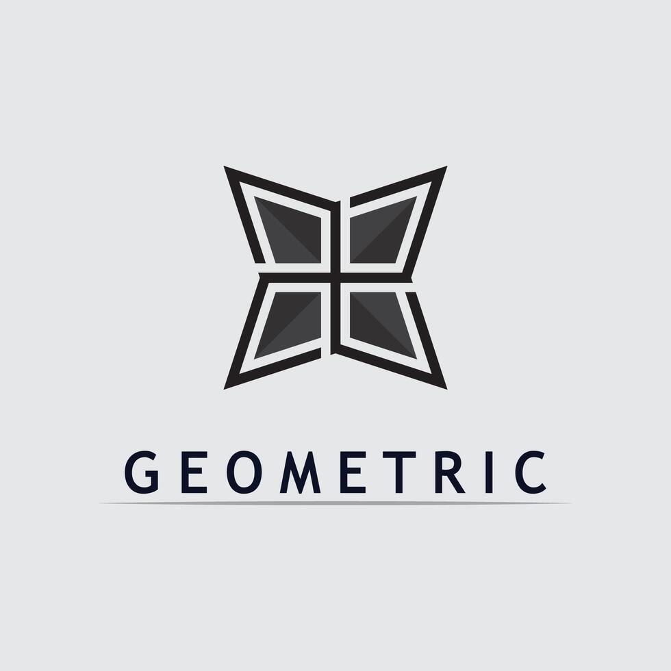 Futuristic Logo Design Using Geometry logo stock icon illustration and business logo vector