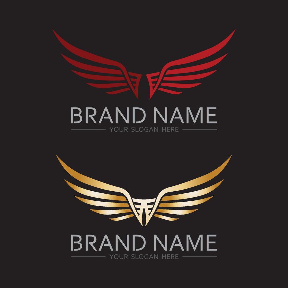 Dark Mode Stylized Wing Emblem vector