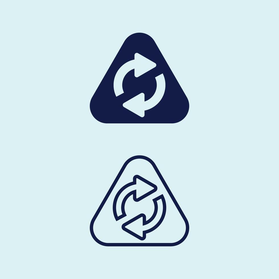 Arrow Symbol Logo for Synchronization, Movement, Transfer, or Logistics Company Identity vector