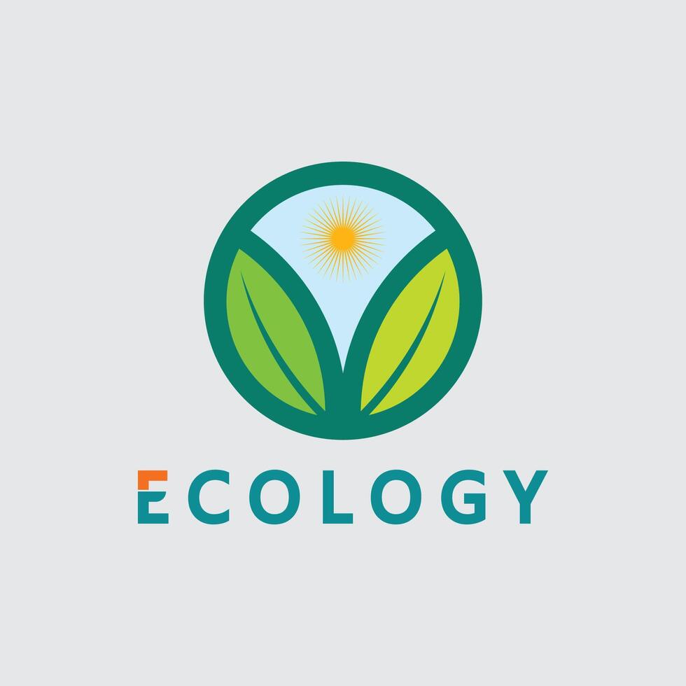 leaf logo design for nature symbol template Green leaf logo ecology nature element icon. vector
