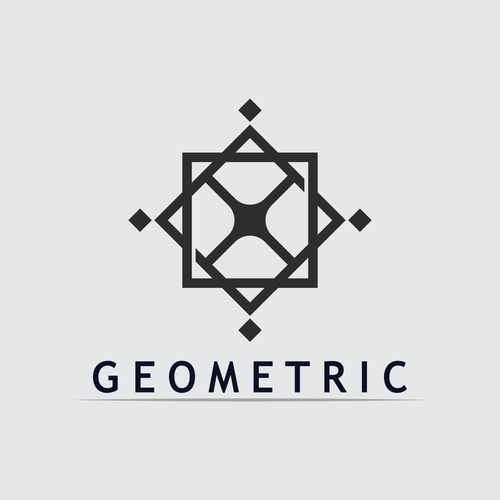 Isometric Cube Geometric Logo Design vector
