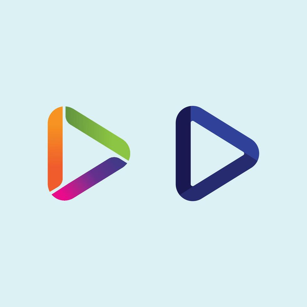 Flat Style Arrow Logo Design for Web Navigation, Menu Icons, or User Interface UX UI Design vector