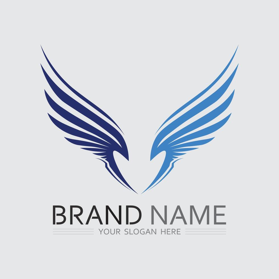 Wing Icon Logo Design Perfect for Startup, Tech Company, or Speed Concept vector
