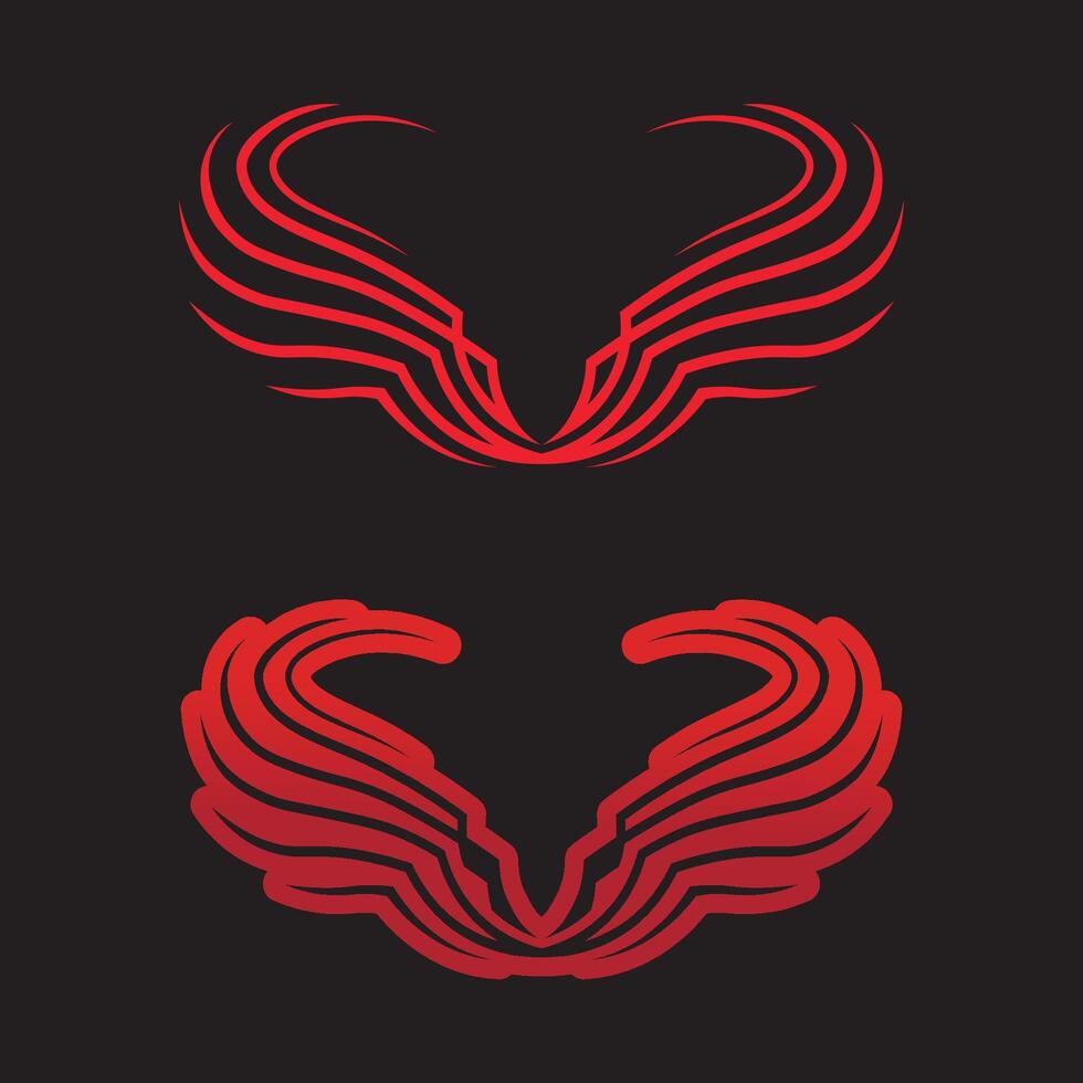 Vintage Wing Icon with Dark Textured Background vector
