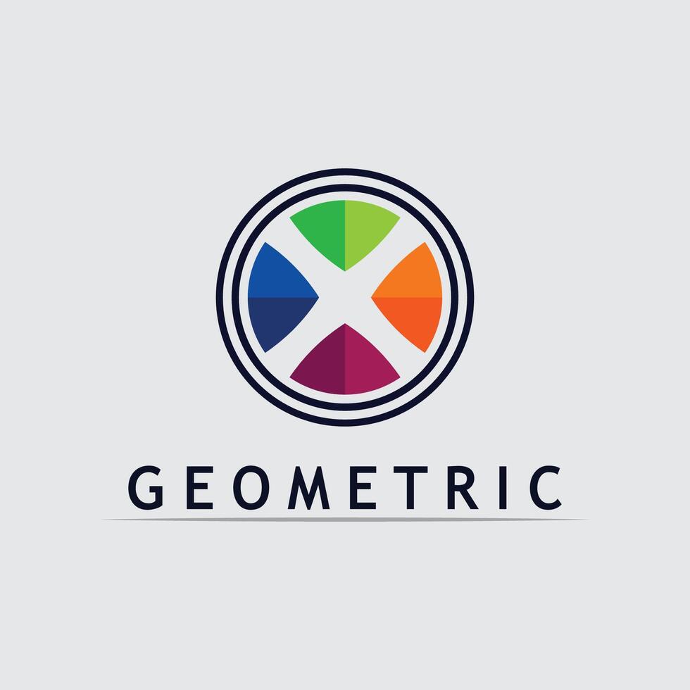 Geometric logo stock icon Minimal Geometric Hexagon Logo vector