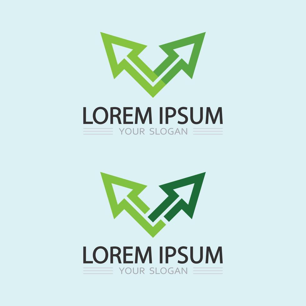 Clean and Minimalist Arrow Logo Design for Startup, Marketing, Growth, and Direction Branding vector