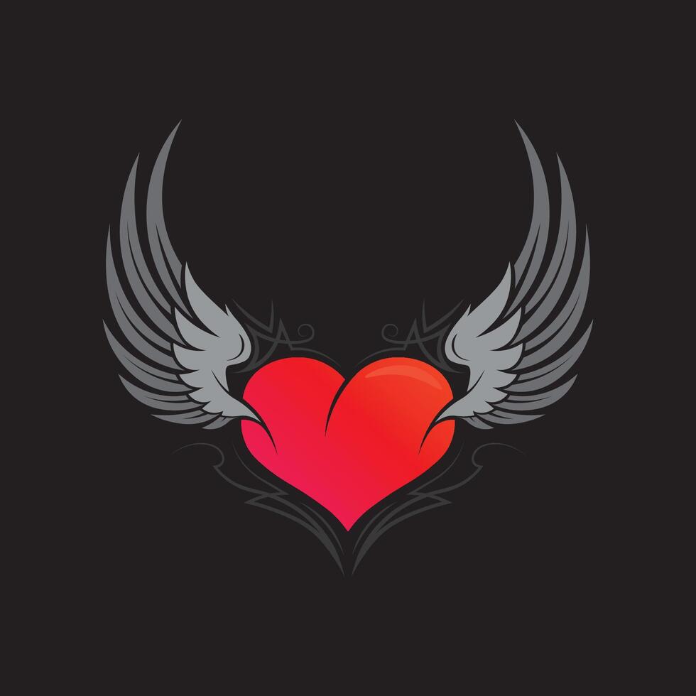 Elegant Wing Symbol for Luxury Brand vector