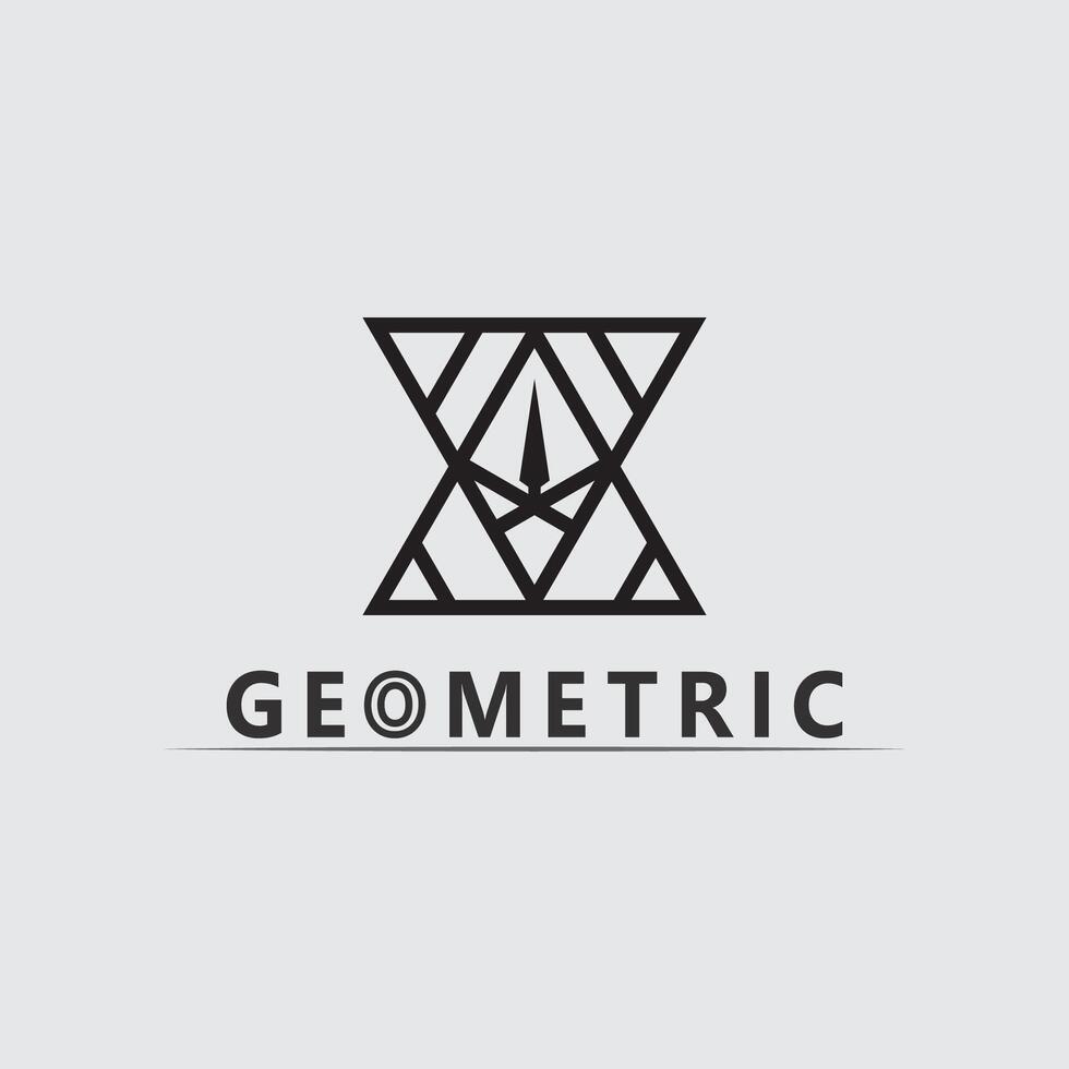 Geometric logo stock icon illustration and business logo Logo Set with Geometric Shapes vector