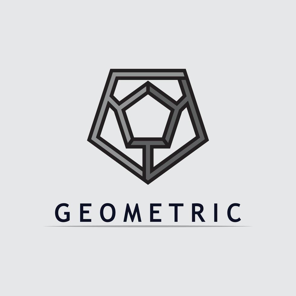 Minimal Geometric Logo Templates vector