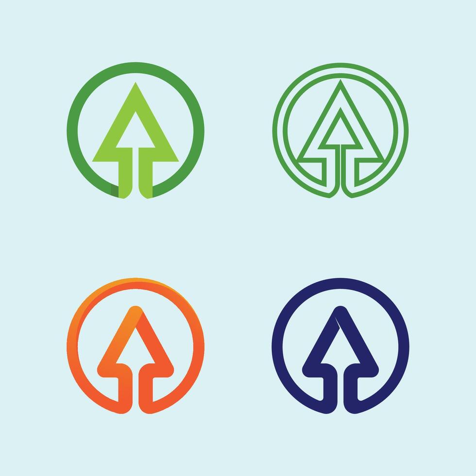 Arrow Up Icon Logo Design Representing Success, Progress, Strategy, and Leadership Concept Illustration vector