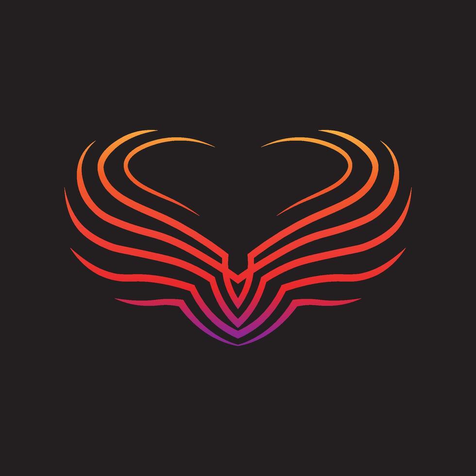 Geometric Wing Logo with Premium Look vector