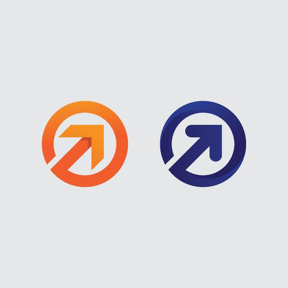 Dynamic Curved Arrow Logo for Fast Services vector