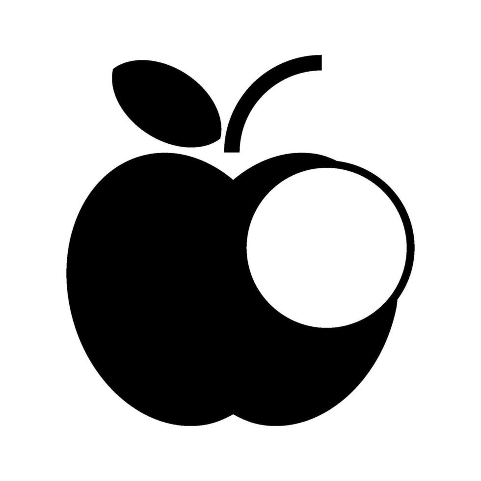 abstract apple monochrome vector