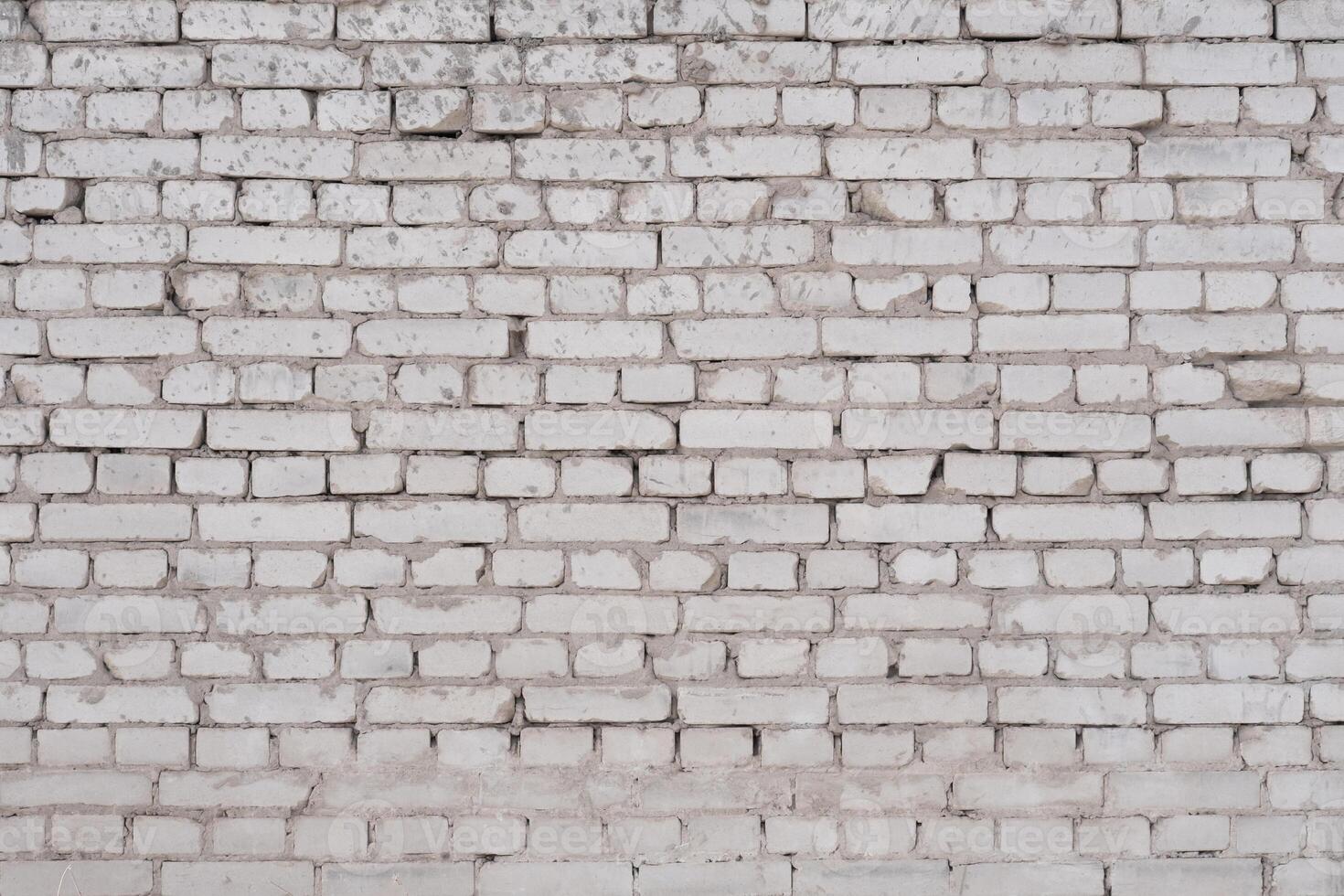 Grey Textured Brick Wall Background. photo