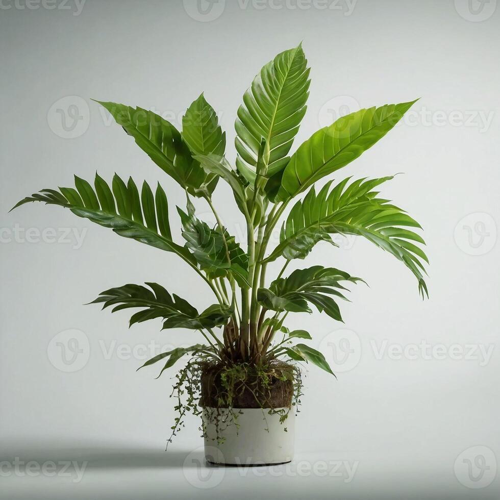 Green plant in a pot photo