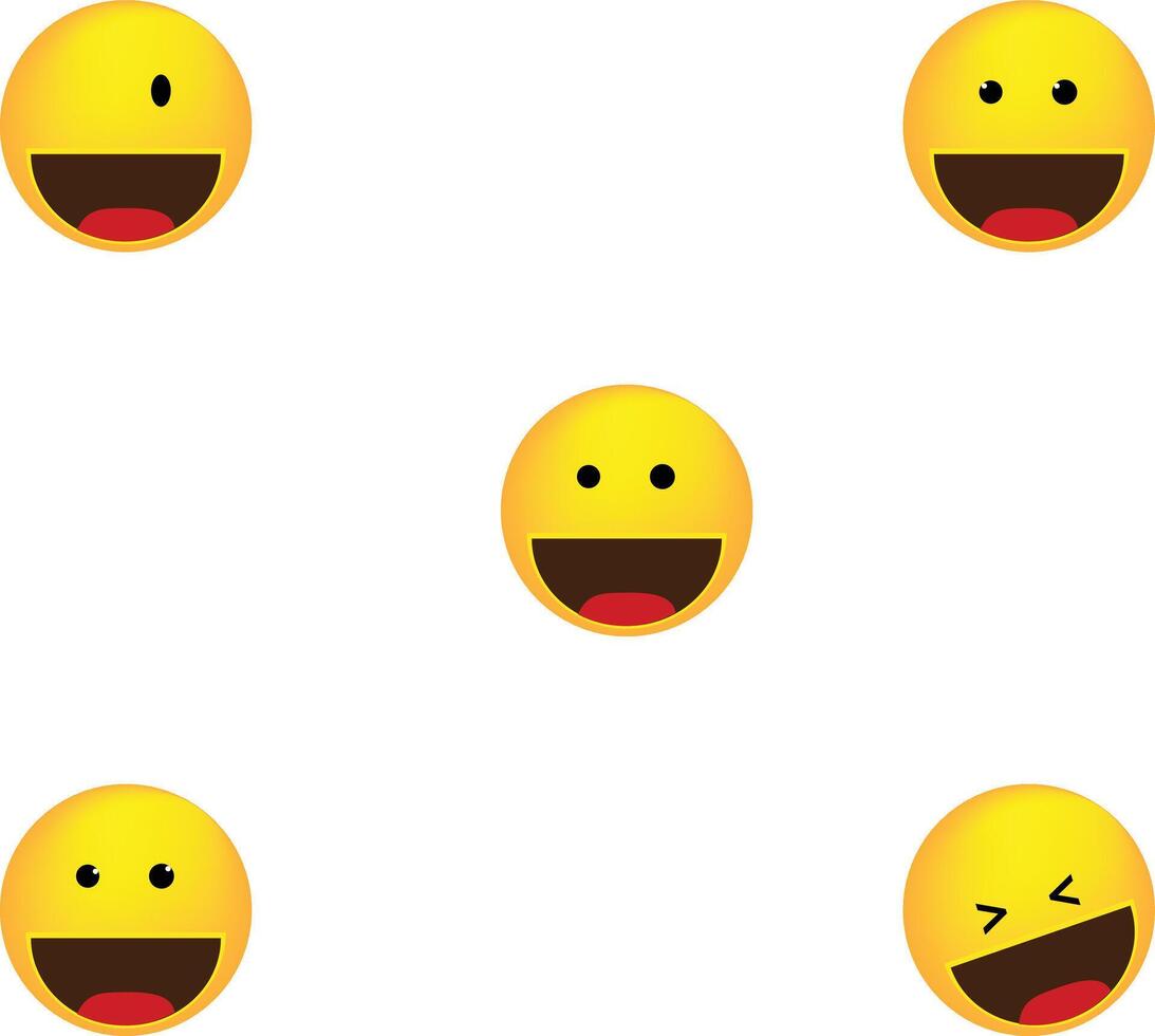 Emoji Icon Set Design on illustration vector