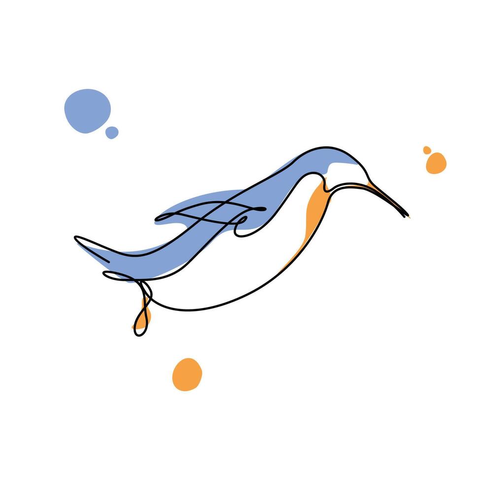 A pinguin want high flaying, design illustration for wall art print vector