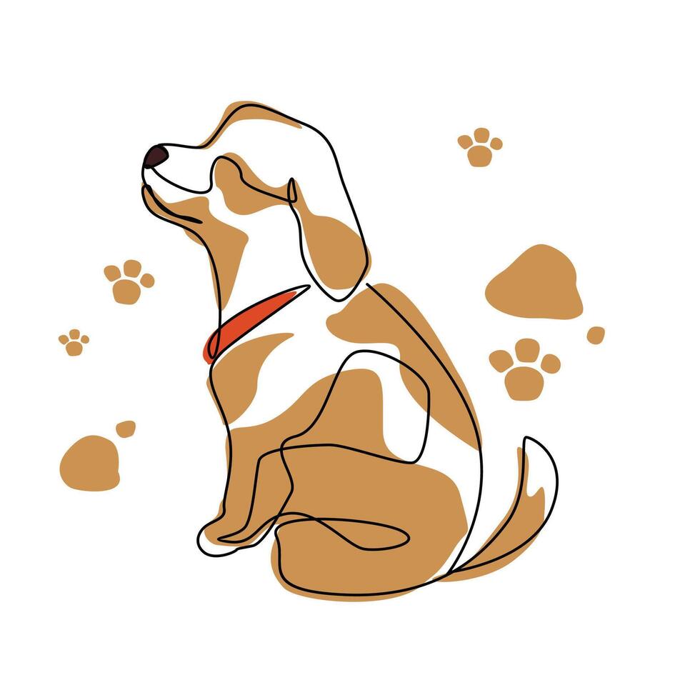 Illustration of a happy Puppy design, design for wall decoration or for any decoration vector