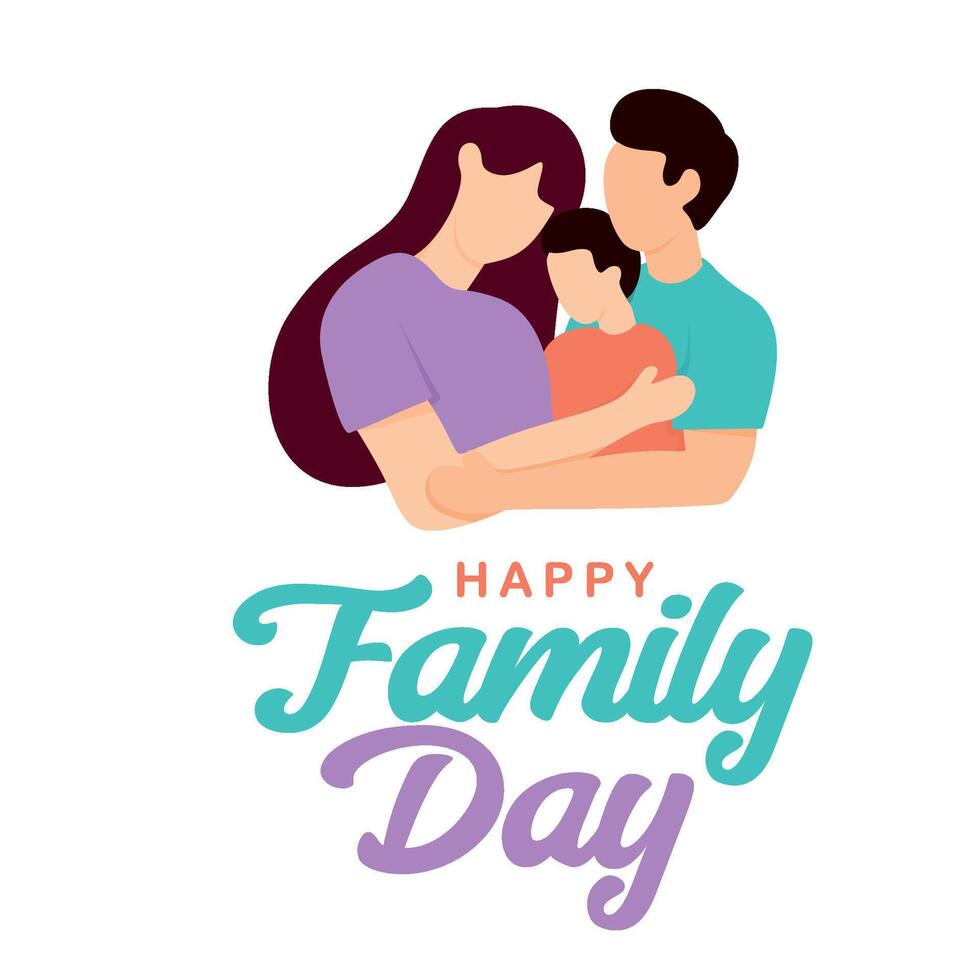Family day, Happy family day typography design vector