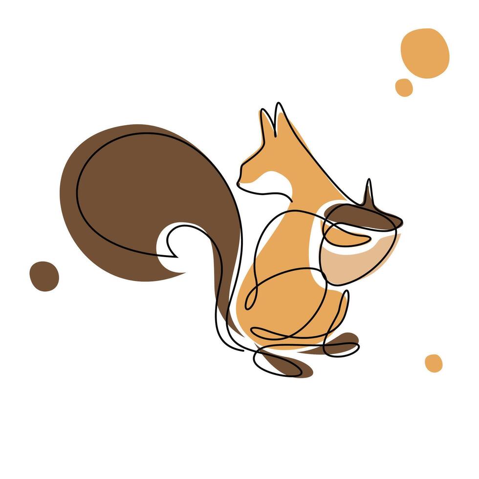 Squirrel illustration design, alert Squirrel book cover design vector