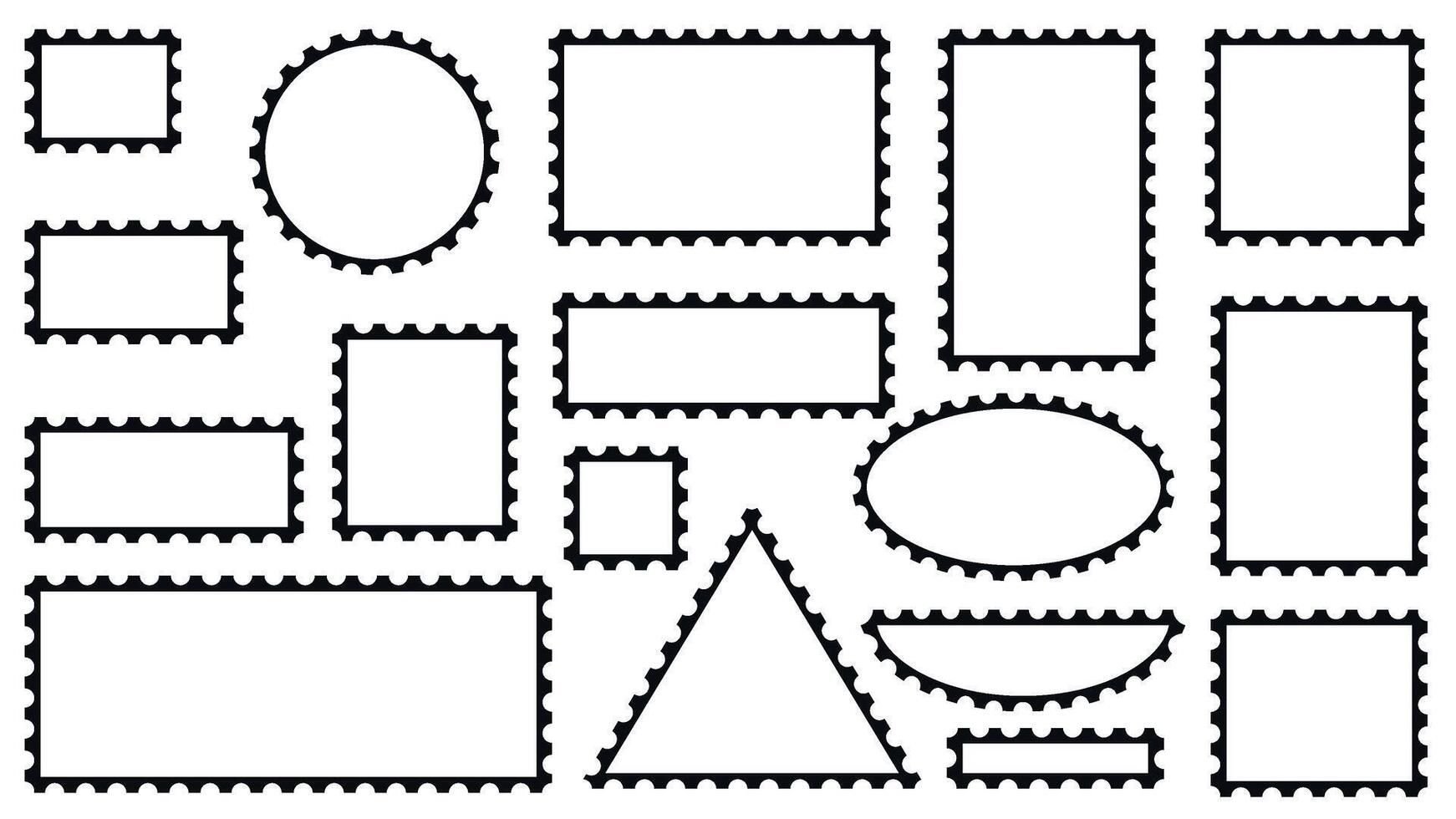 Jagged edge frame different geometry set vector