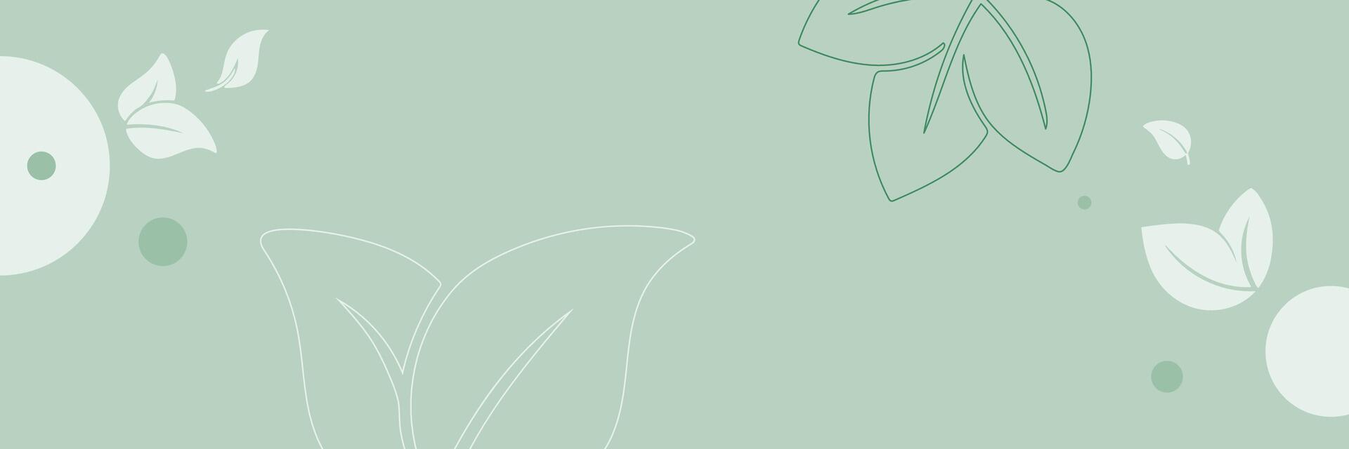Horizontal banner with nature motifs vector