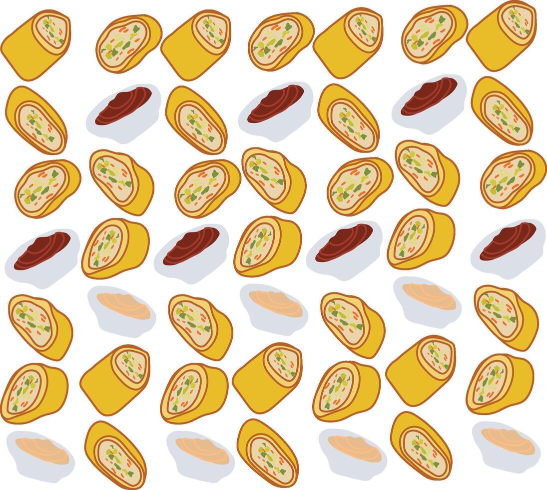 egg roll pattern free vector