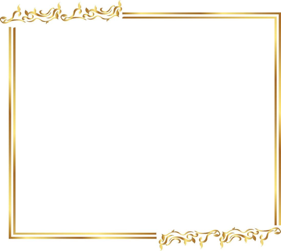 Golden warm gold borders vector